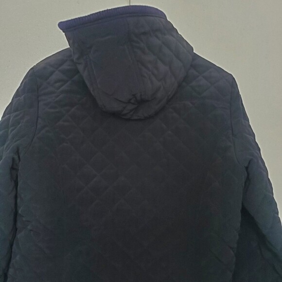 Esprit Womens Full Zip Jacket Coat Quilted Hooded Fleece Lined Black Sz Medium - Picture 7 of 16